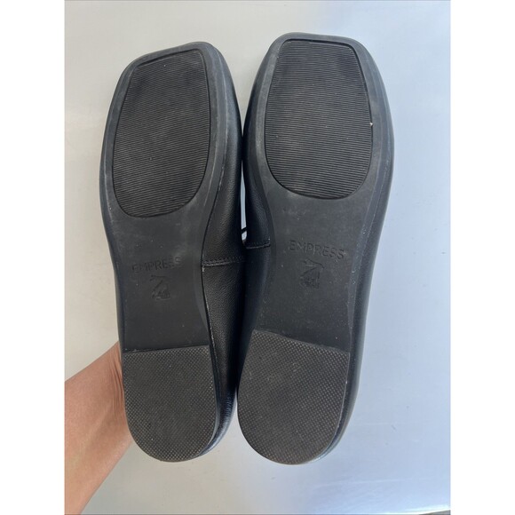 Empress Square Toe Ballet Flat Soft Black Leather Comfort Minimalist Size 10 - Picture 7 of 9